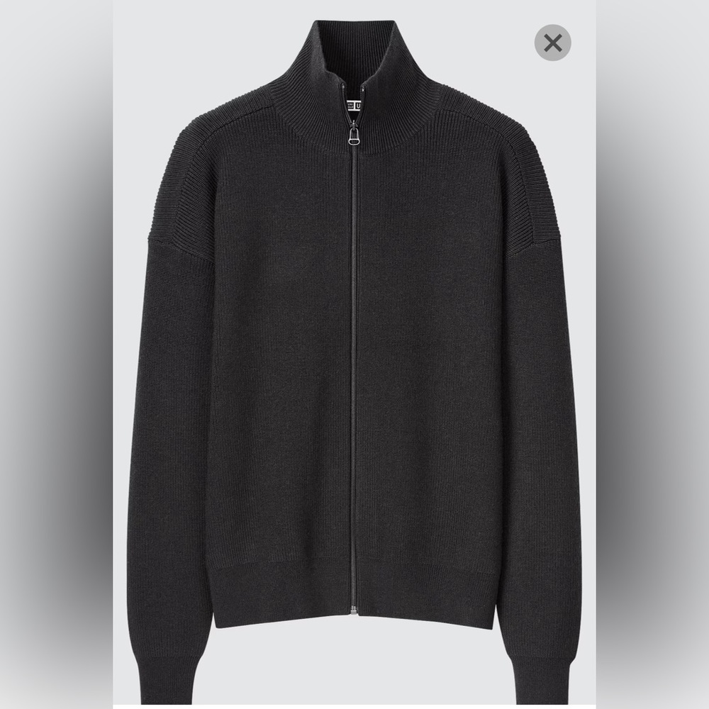 Uniqlo U Merino-Blend Full-Zip Long-Sleeve Sweater Size XS RARE